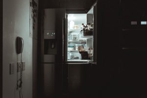 silver French-door refrigerator